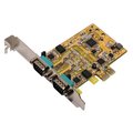 Antaira 2-Port RS232/422/485 PCI Express Card w/Surge and Isolation MSC-202C-SI